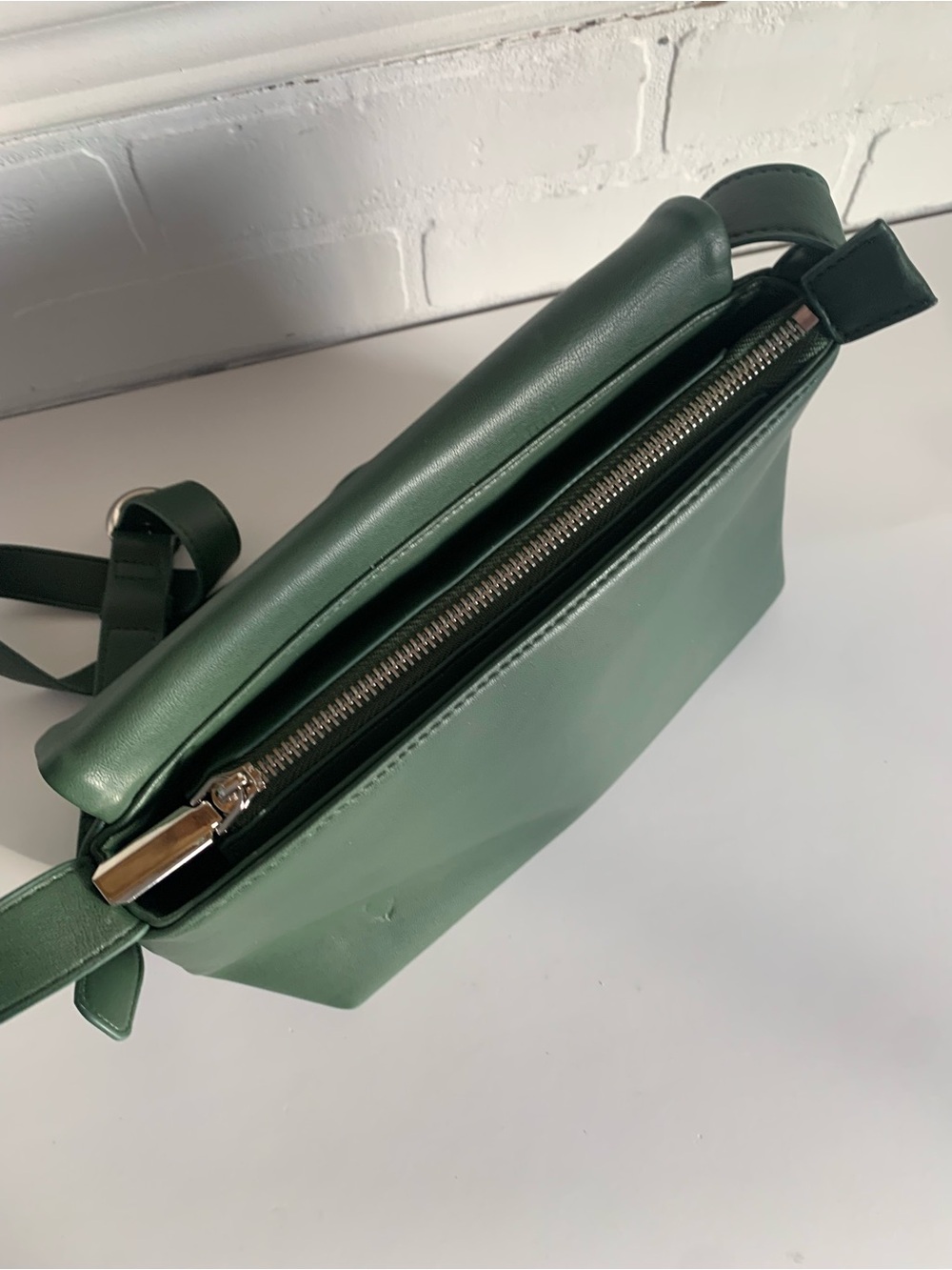 Minimalist Dark Green Crossbody -  Shoulder Bag - Picture 4 of 7